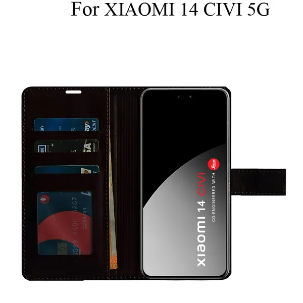 Brown_Premium_Flip_Cover_For_Xiaomi_14_Civi_5G