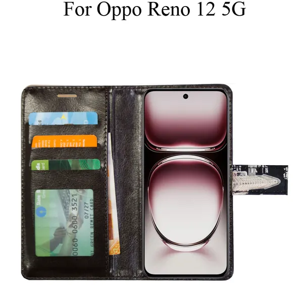 Black_Premium_Flip_Cover_For_Oppo_Reno_12_5G