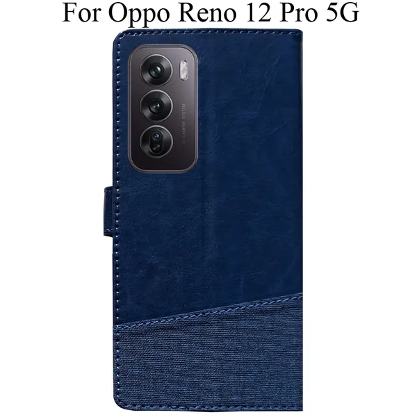 Blue_Premium_Flip_Cover_For_Oppo_Reno_12_Pro_5G