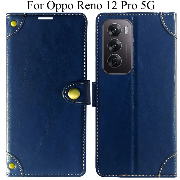 Blue_Premium_Flip_Cover_For_Oppo_Reno_12_Pro_5G