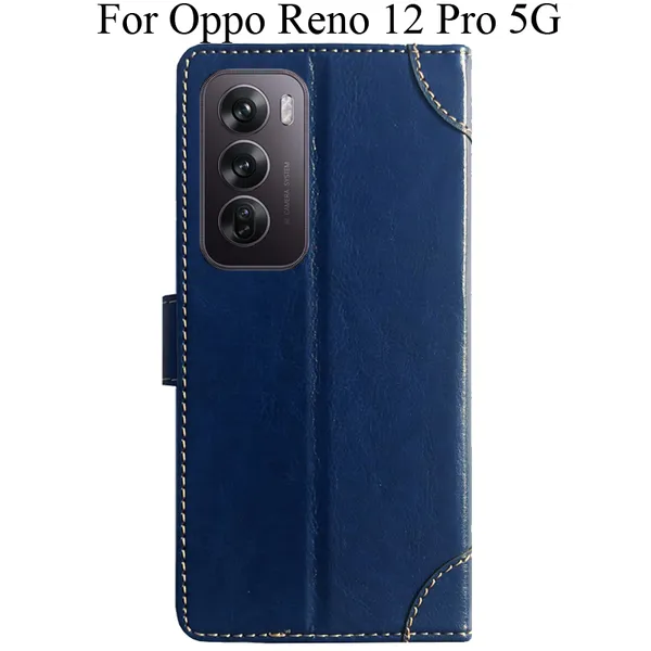 Blue_Premium_Flip_Cover_For_Oppo_Reno_12_Pro_5G