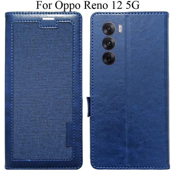 Blue_Premium_Flip_Cover_For_Oppo_Reno_12_5G