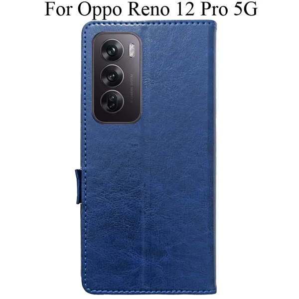 Blue_Premium_Flip_Cover_For_Oppo_Reno_12_Pro_5G