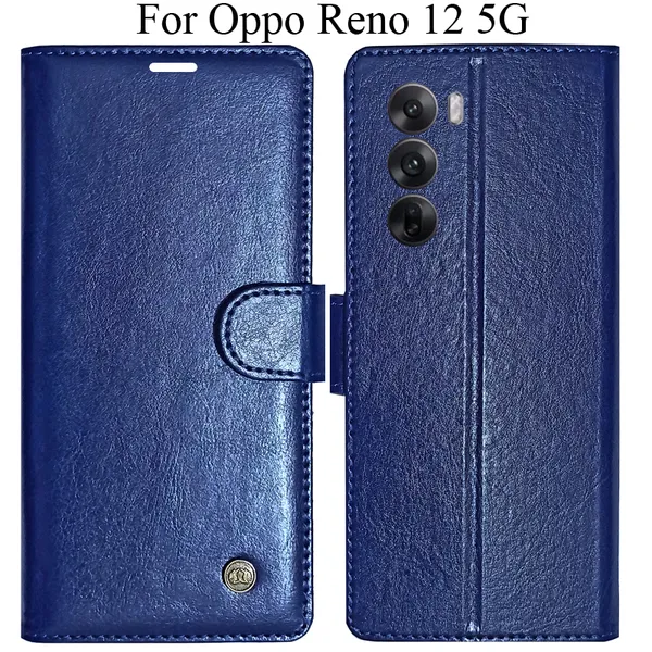 Blue_Premium_Flip_Cover_For_Oppo_Reno_12_5G