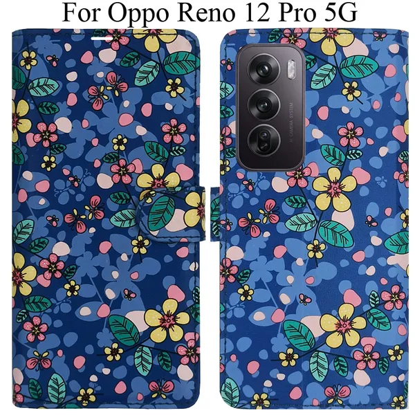 Blue_Premium_Flip_Cover_For_Oppo_Reno_12_Pro_5G