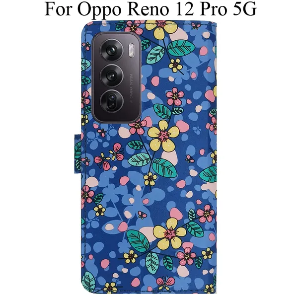 Blue_Premium_Flip_Cover_For_Oppo_Reno_12_Pro_5G