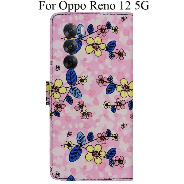 Pink_Premium_Flip_Cover_For_Oppo_Reno_12_5G