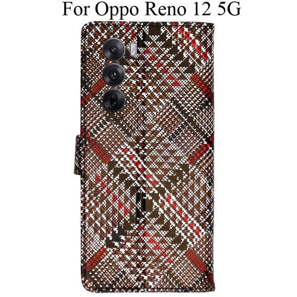 Red_Premium_Flip_Cover_For_Oppo_Reno_12_5G