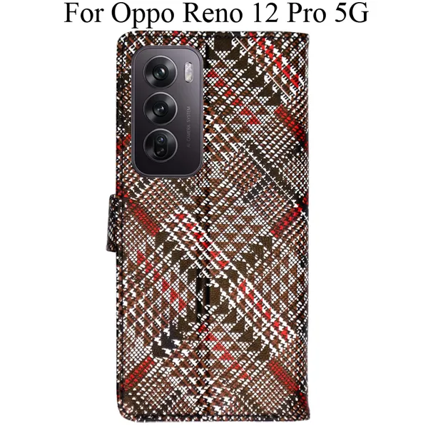 Red_Premium_Flip_Cover_For_Oppo_Reno_12_Pro_5G
