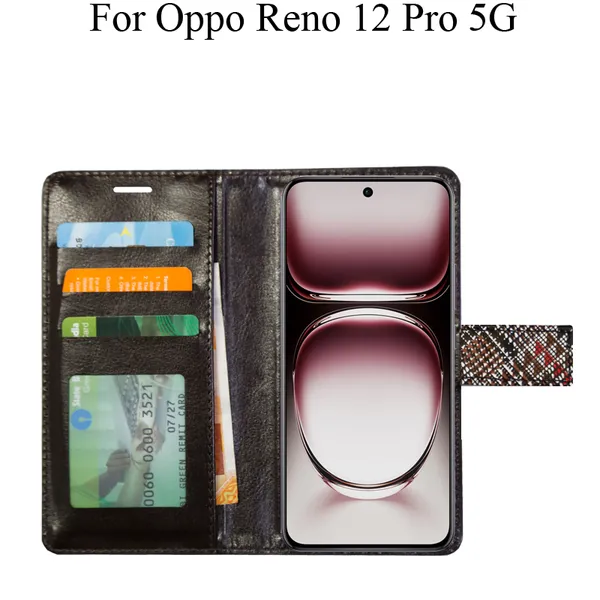 Red_Premium_Flip_Cover_For_Oppo_Reno_12_Pro_5G
