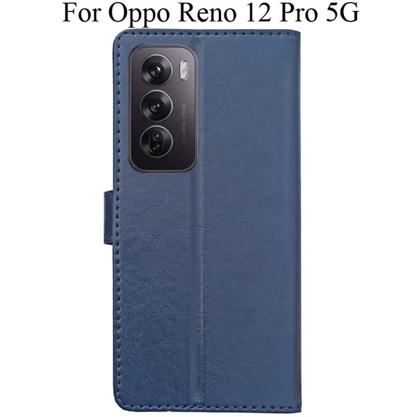 Blue_Premium_Flip_Cover_For_Oppo_Reno_12_Pro_5G
