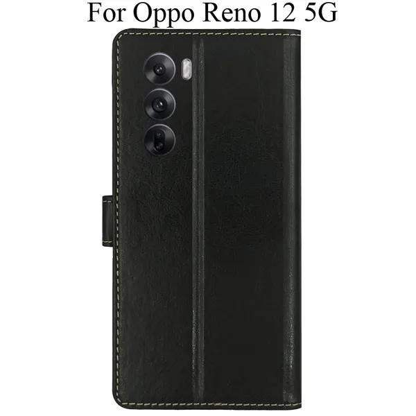 Brown_Premium_Flip_Cover_For_Oppo_Reno_12_5G