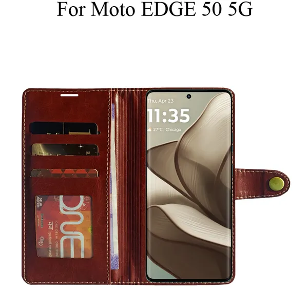 Brown_Premium_Flip_Cover_For_Moto_Edge_50_5G