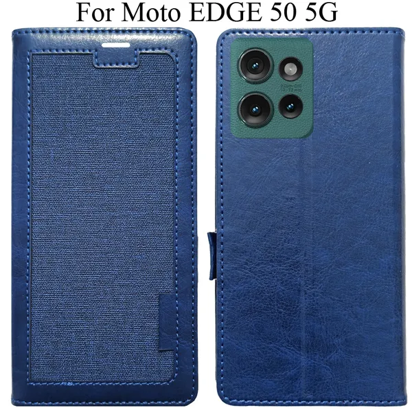 Blue_Premium_Flip_Cover_For_Moto_Edge_50_5G