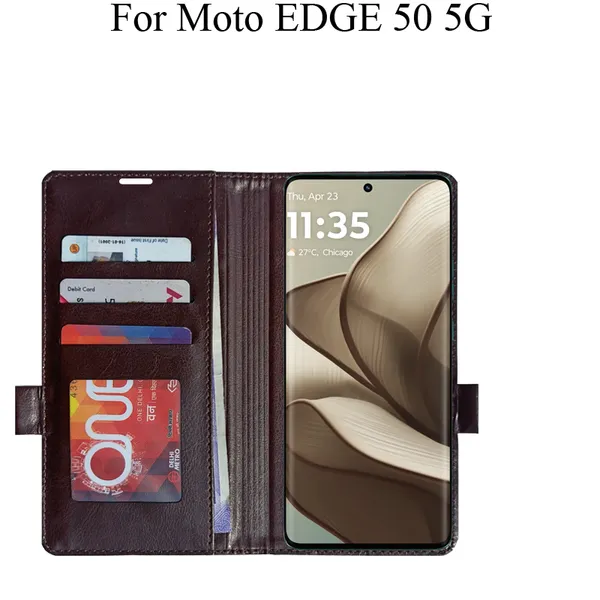 Brown_Premium_Flip_Cover_For_Moto_Edge_50_5G