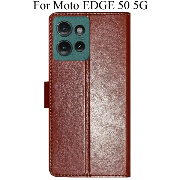 Brown_Premium_Flip_Cover_For_Moto_Edge_50_5G