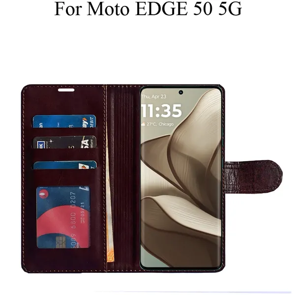 Beige_Premium_Flip_Cover_For_Moto_Edge_50_5G