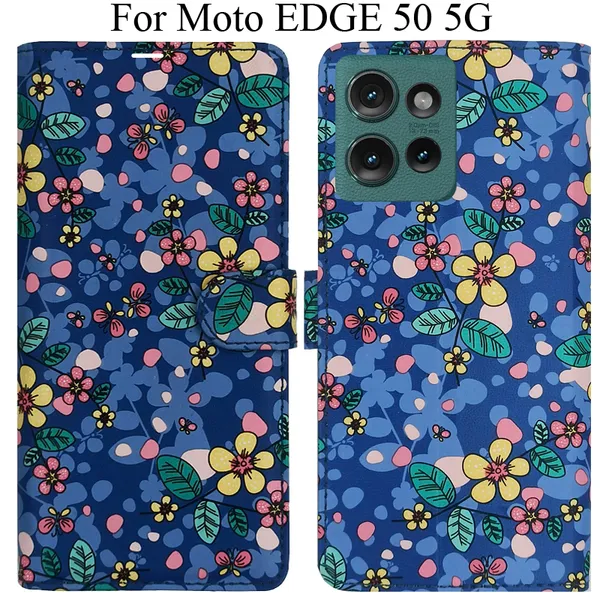 Blue_Premium_Flip_Cover_For_Moto_Edge_50_5G