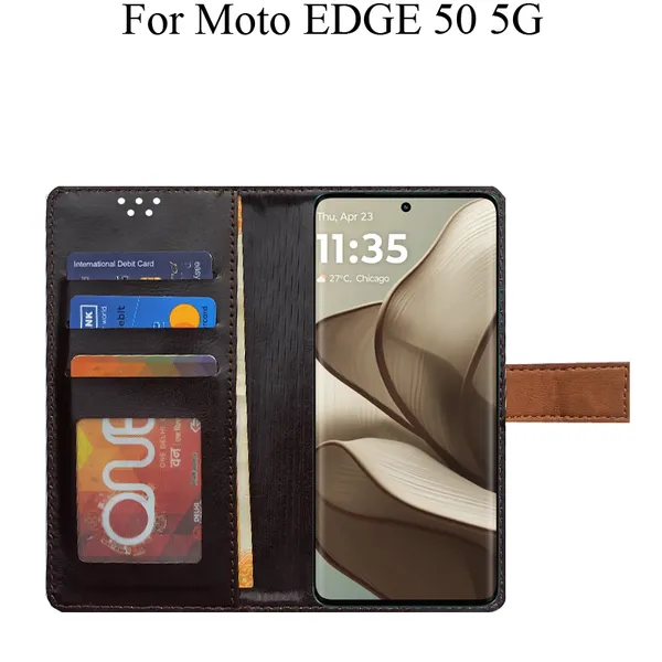 Brown_Premium_Flip_Cover_For_Moto_Edge_50_5G