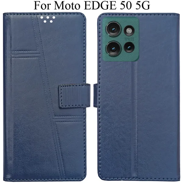 Blue_Premium_Flip_Cover_For_Moto_Edge_50_5G