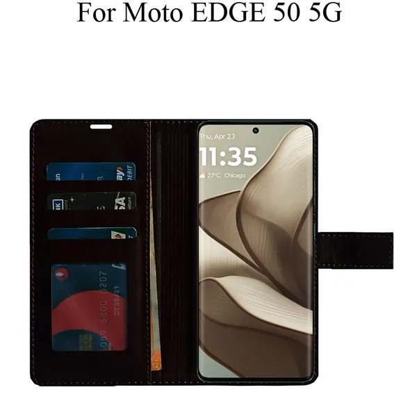 Brown_Premium_Flip_Cover_For_Moto_Edge_50_5G