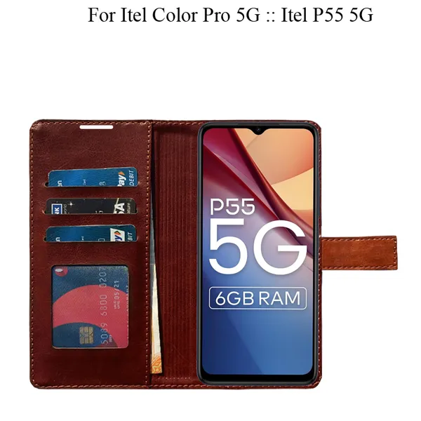 Orange_Premium_Flip_Cover_For_Itel_Color_Pro_5G_::_Itel_P55_5G