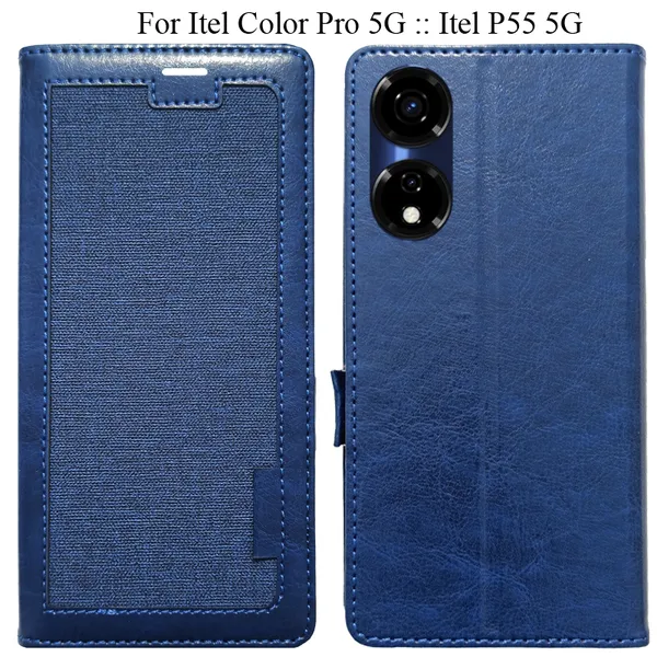 Blue_Premium_Flip_Cover_For_Itel_Color_Pro_5G_::_Itel_P55_5G