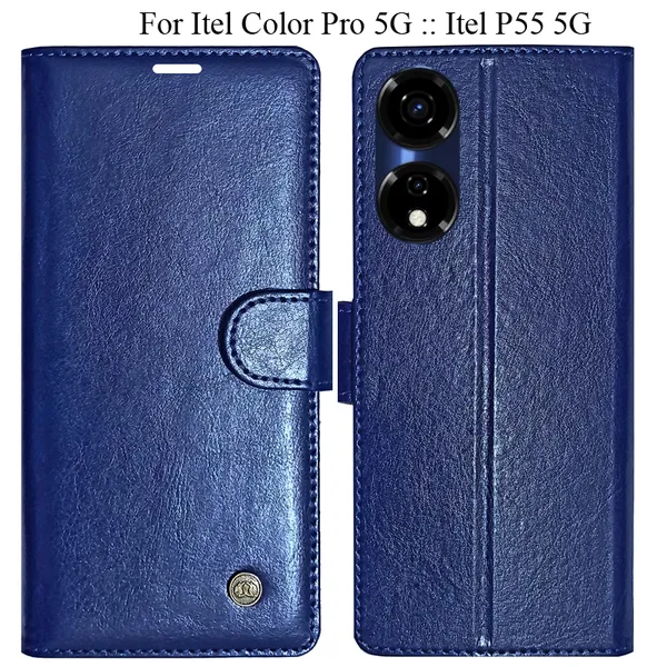 Blue_Premium_Flip_Cover_For_Itel_Color_Pro_5G_::_Itel_P55_5G