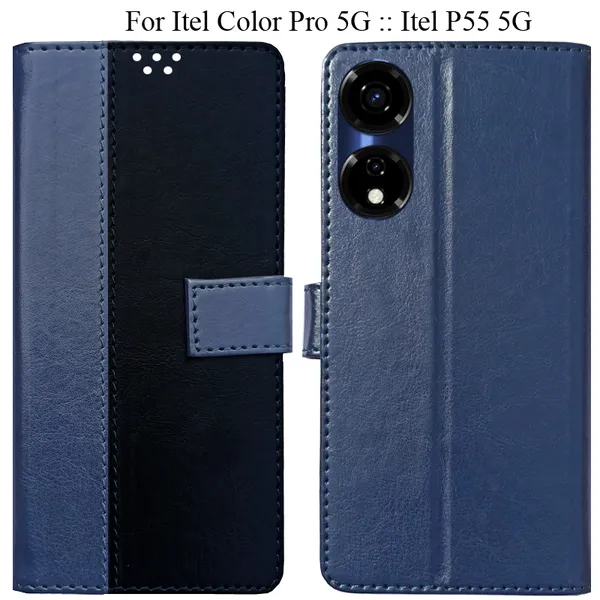 Black_Premium_Flip_Cover_For_Itel_Color_Pro_5G_::_Itel_P55_5G