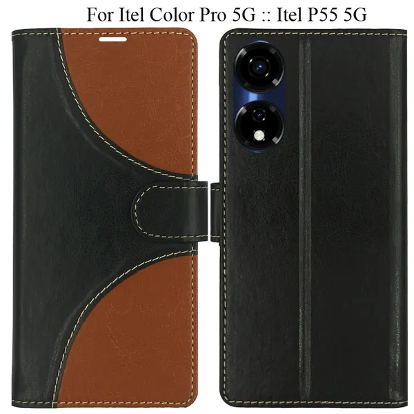 Black_Premium_Flip_Cover_For_Itel_Color_Pro_5G_::_Itel_P55_5G