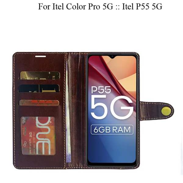 Beige_Premium_Flip_Cover_For_Itel_Color_Pro_5G_::_Itel_P55_5G