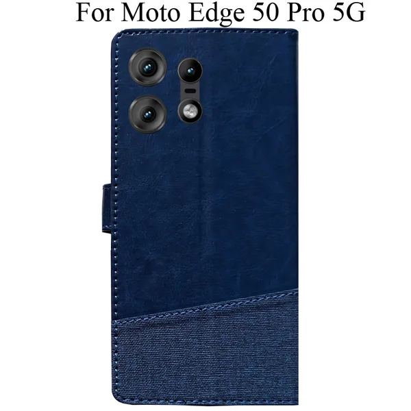 Blue_Premium_Flip_Cover_For_Moto_Edge_50_Pro_5G