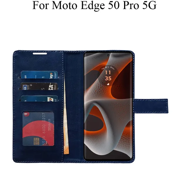 Blue_Premium_Flip_Cover_For_Moto_Edge_50_Pro_5G