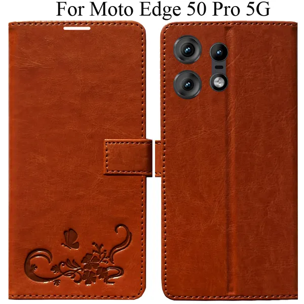 Orange_Premium_Flip_Cover_For_Moto_Edge_50_Pro_5G