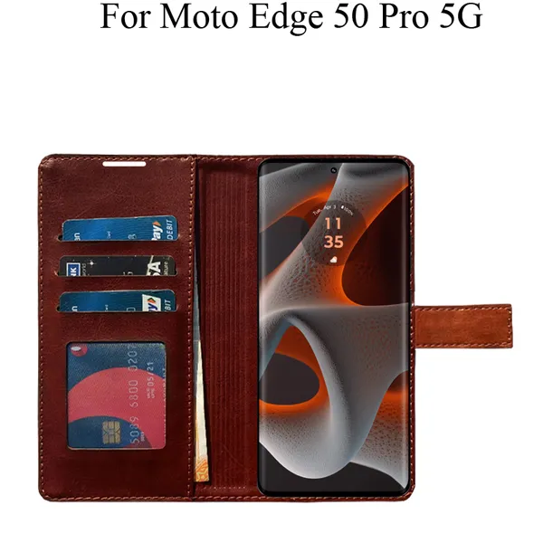 Orange_Premium_Flip_Cover_For_Moto_Edge_50_Pro_5G