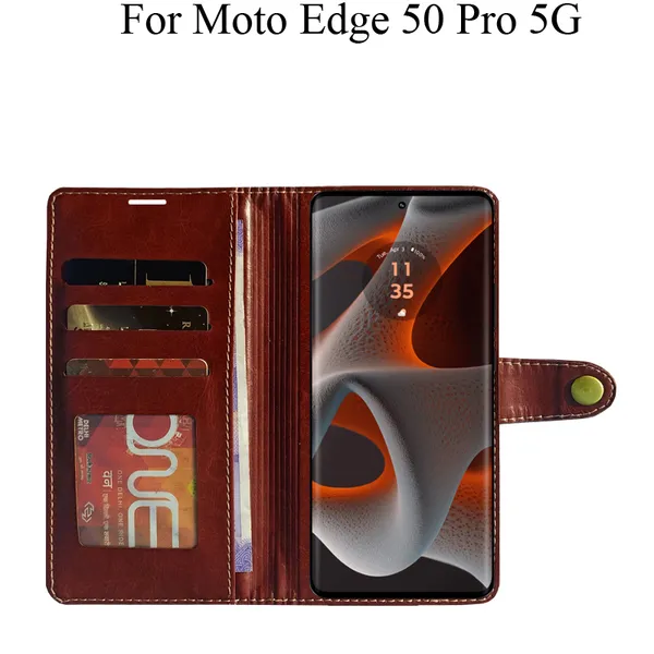 Brown_Premium_Flip_Cover_For_Moto_Edge_50_Pro_5G