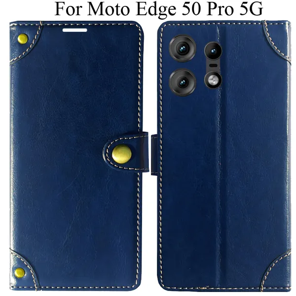 Blue_Premium_Flip_Cover_For_Moto_Edge_50_Pro_5G