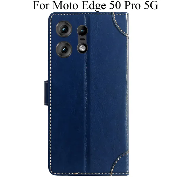 Blue_Premium_Flip_Cover_For_Moto_Edge_50_Pro_5G