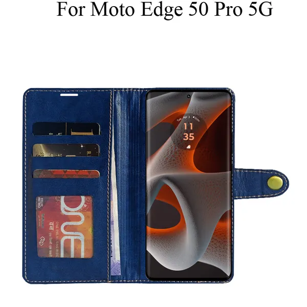 Blue_Premium_Flip_Cover_For_Moto_Edge_50_Pro_5G