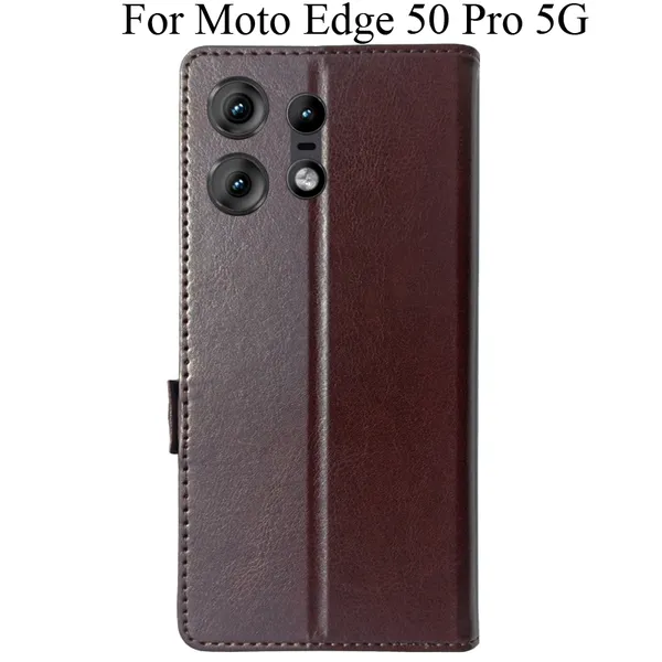 Brown_Premium_Flip_Cover_For_Moto_Edge_50_Pro_5G