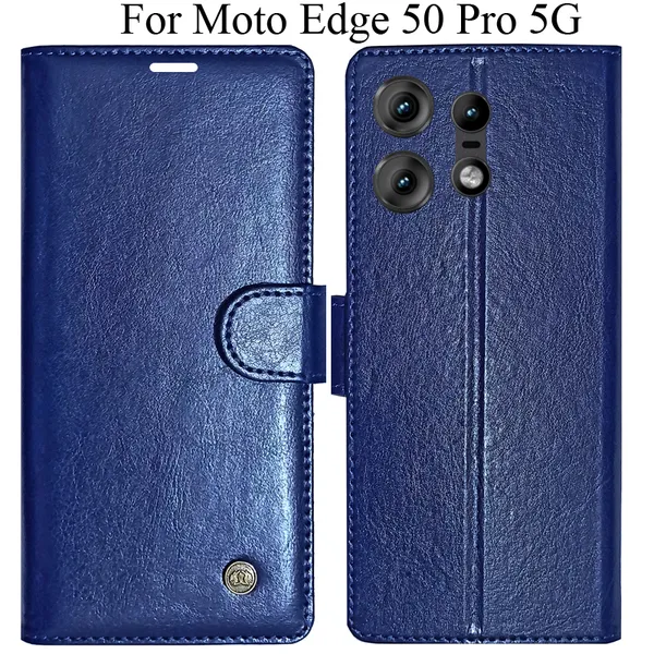 Blue_Premium_Flip_Cover_For_Moto_Edge_50_Pro_5G