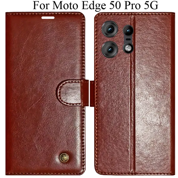 Brown_Premium_Flip_Cover_For_Moto_Edge_50_Pro_5G
