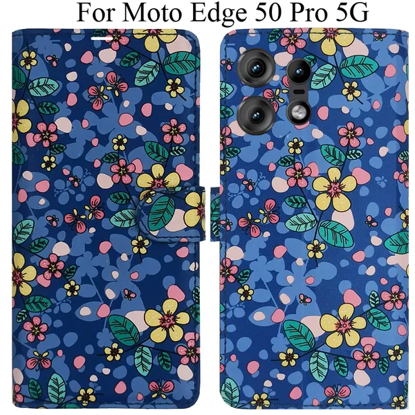 Blue_Premium_Flip_Cover_For_Moto_Edge_50_Pro_5G