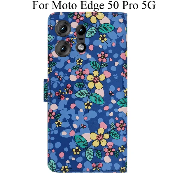 Blue_Premium_Flip_Cover_For_Moto_Edge_50_Pro_5G