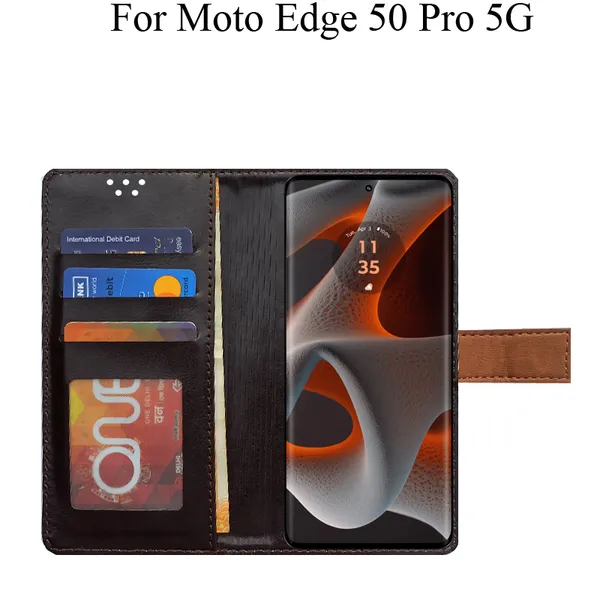 Brown_Premium_Flip_Cover_For_Moto_Edge_50_Pro_5G