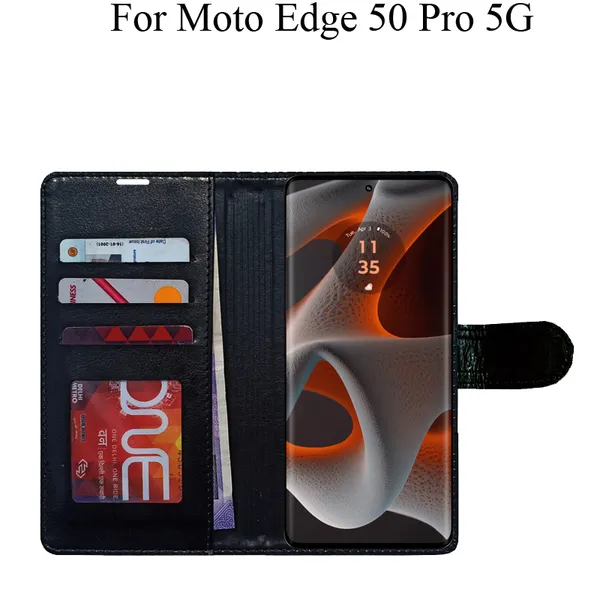 Black_Premium_Flip_Cover_For_Moto_Edge_50_Pro_5G