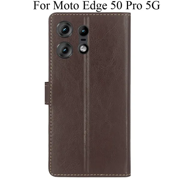 Brown_Premium_Flip_Cover_For_Moto_Edge_50_Pro_5G