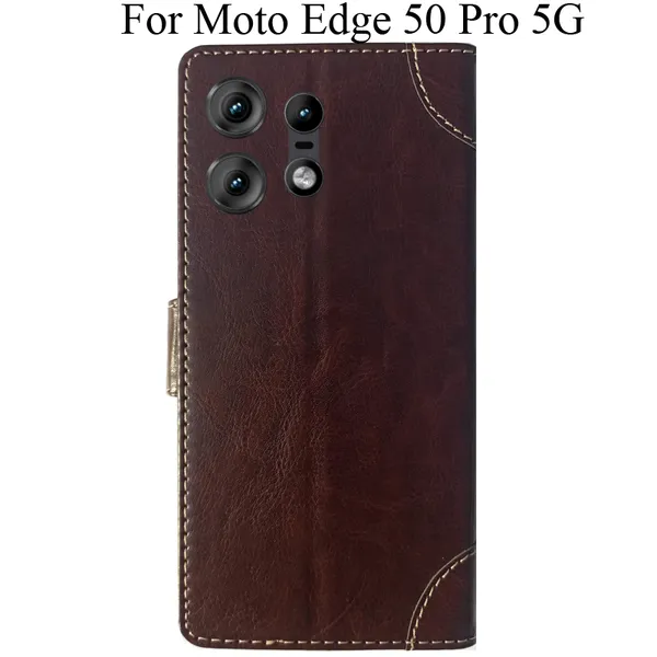 Beige_Premium_Flip_Cover_For_Moto_Edge_50_Pro_5G