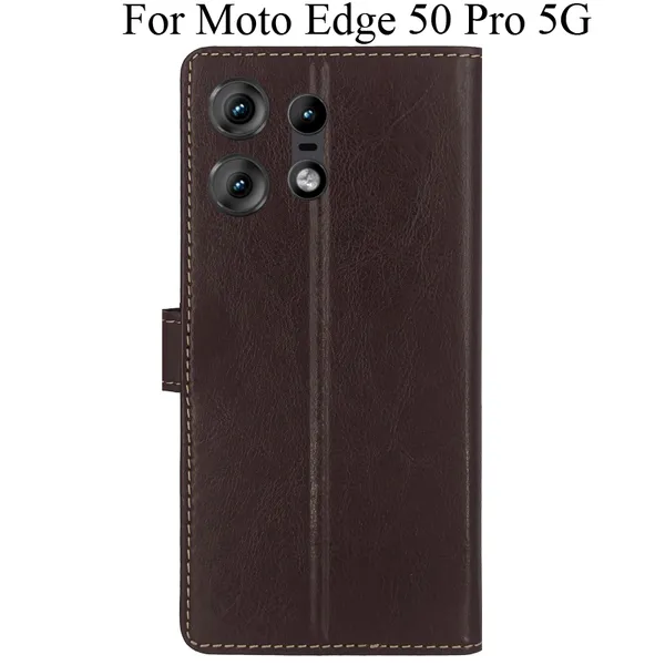 Brown_Premium_Flip_Cover_For_Moto_Edge_50_Pro_5G