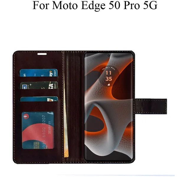 Brown_Premium_Flip_Cover_For_Moto_Edge_50_Pro_5G